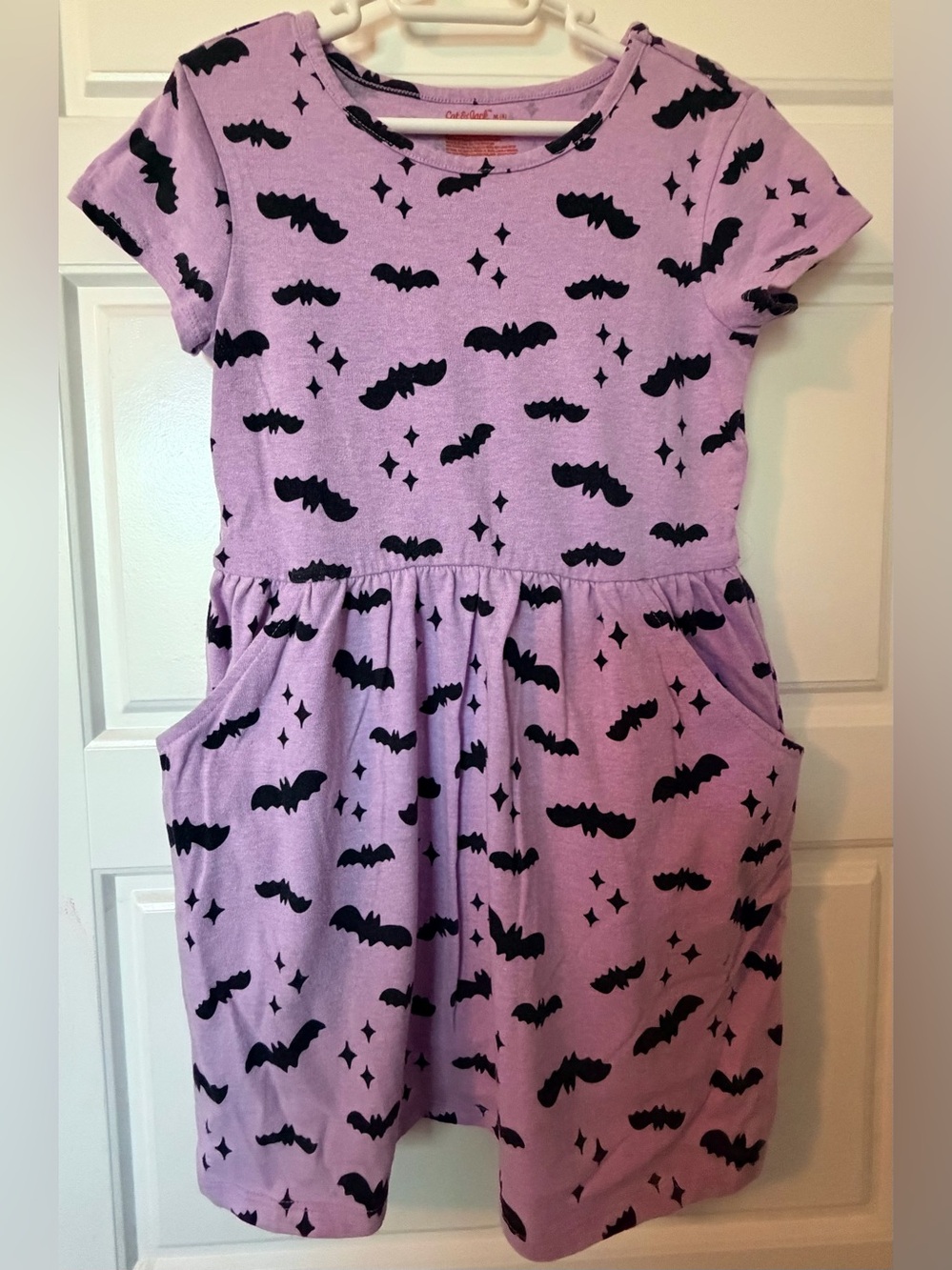 Cat & Jack Girls Bat Print Dress Size Medium (8)